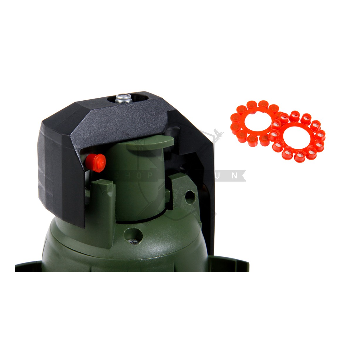 "NUKE" Federdruck-Granate mit Knalleffekt