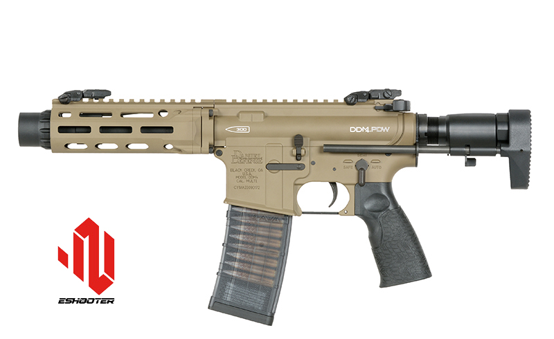 Daniel Defense DDM4 PDW SBR max. 0,5J AEG mit ESHOOTER ETU, FDE