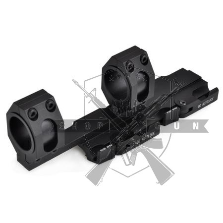 25-30mm One Piece Rifle Scope Mount QD - Black [Aim-O]