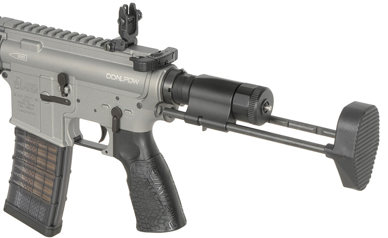 Daniel Defense DDM4 PDW SBR max. 0,5J AEG mit ESHOOTER ETU, Silbergrau 