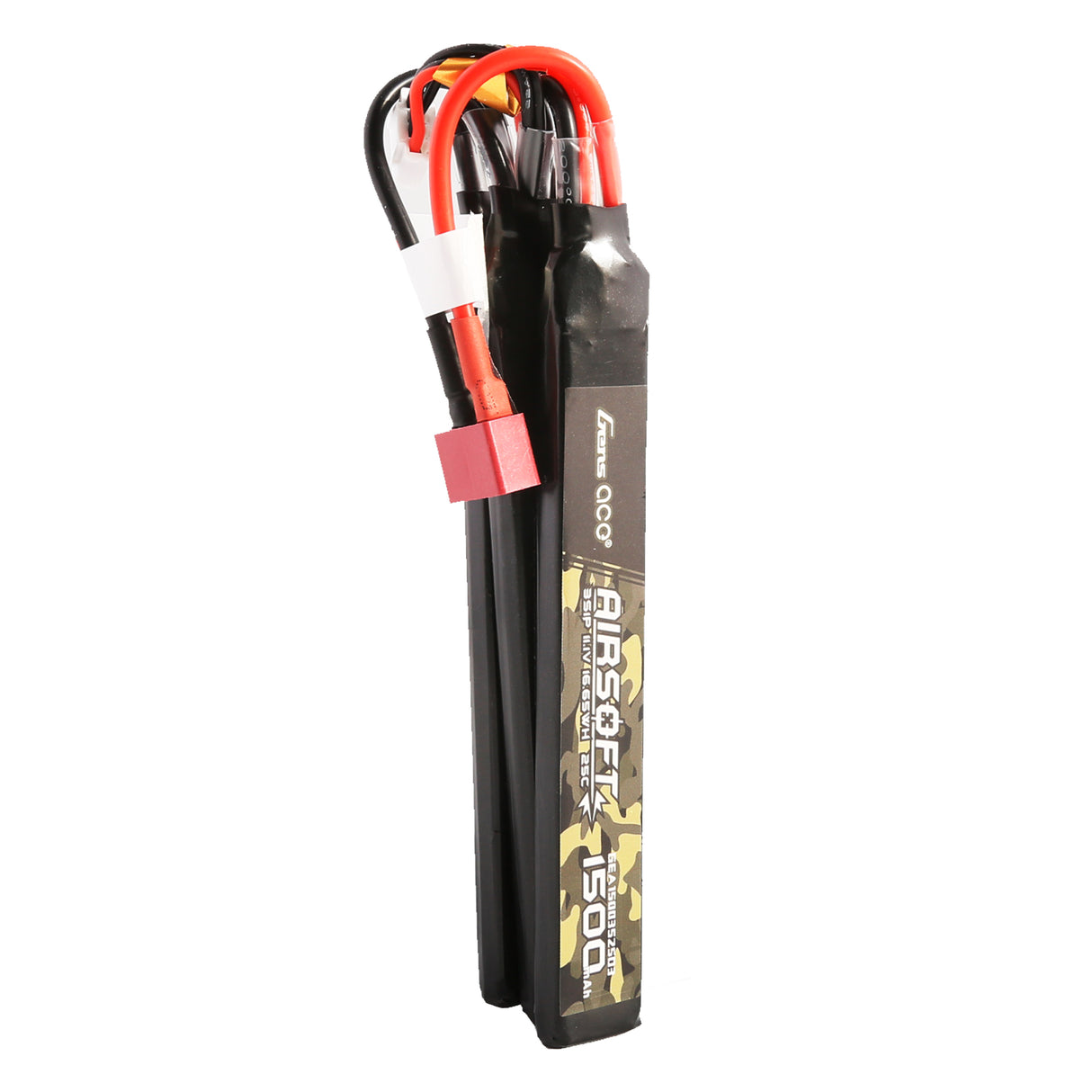 GensAce 25C 1500mAh 3S1P 11.1V, Tripple-Sticktype mit T-Stecker