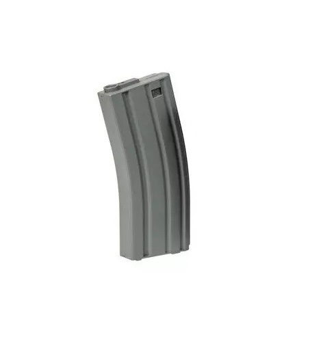 125rds AR Midcap Magazin "Stahlblech Optik", Polymer, Grau