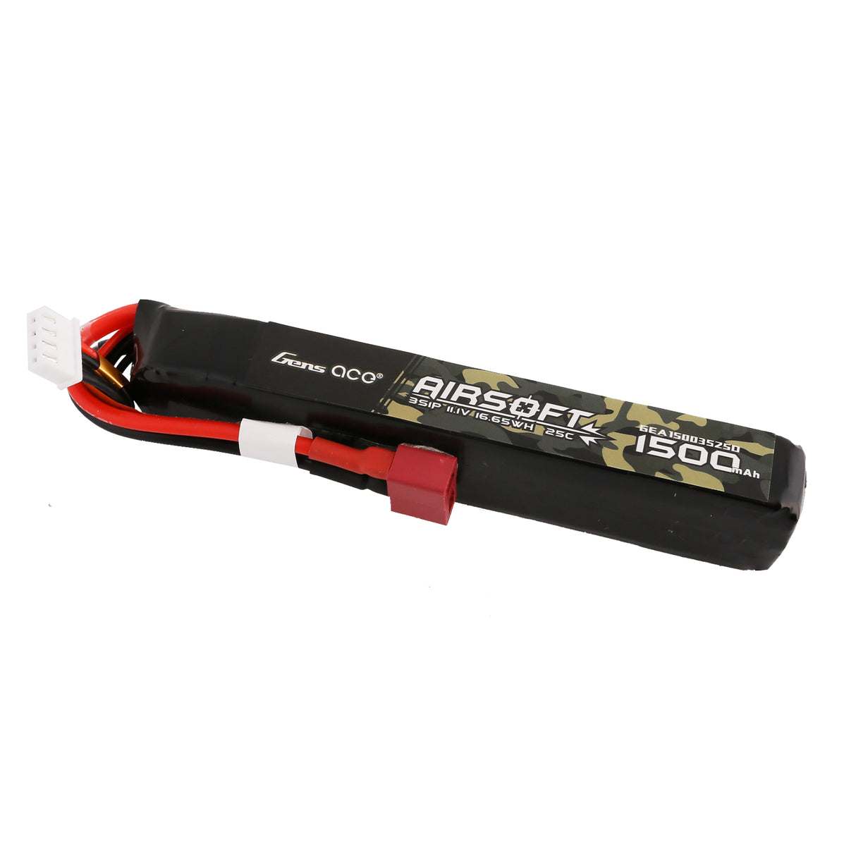 GensAce 25C 1500mAh 3S1P 11.1V, Sticktype mit T-Stecker