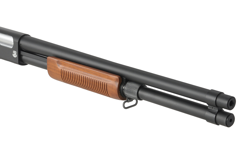 ST870 Pump Action Shotgun max. 0,5J Federdruck, Echtholz, lange Version