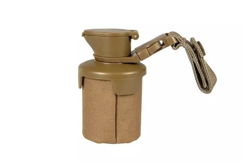 Kugelbeutel mit Flaschenkopf, faltbar mit Molleclip, TAN