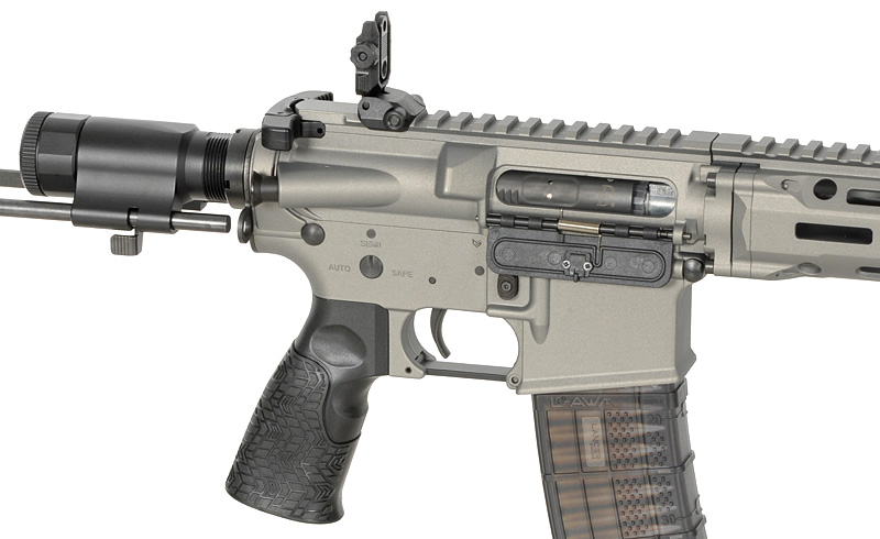 Daniel Defense DDM4 PDW SBR max. 0,5J AEG mit ESHOOTER ETU, Silbergrau 