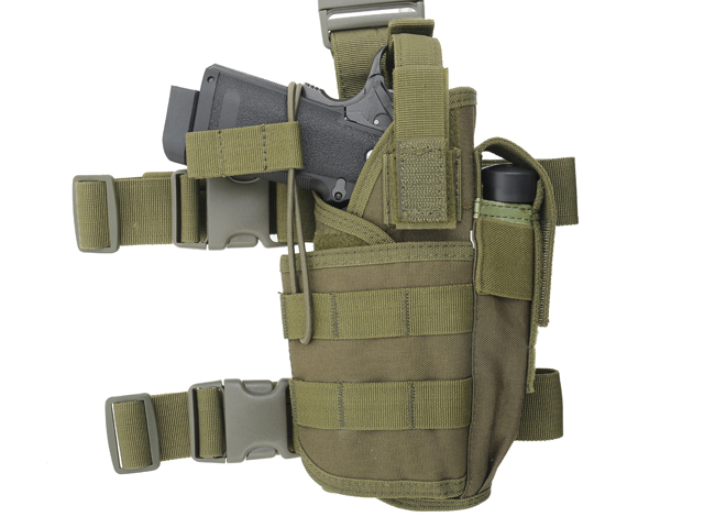 2-Ways Carrying Type Tactical Drop Leg Holster - Olive [8FIELDS]