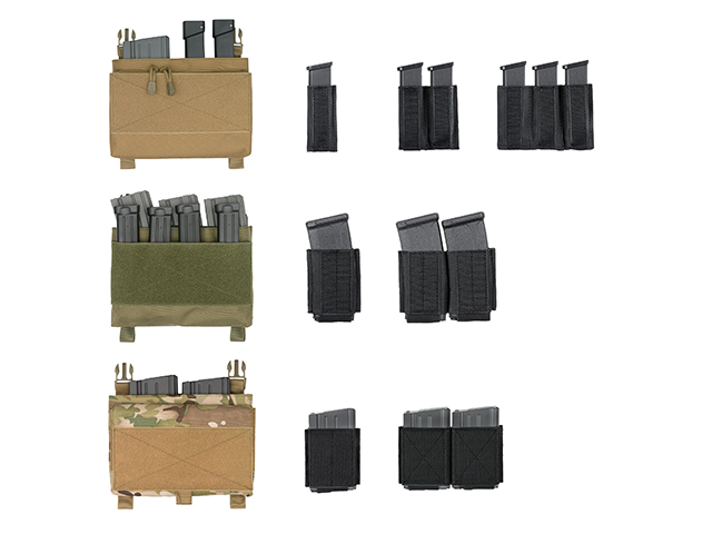 Plate Carrier Triple AR-15/M4 Magazine Insert - Black [8FIELDS]