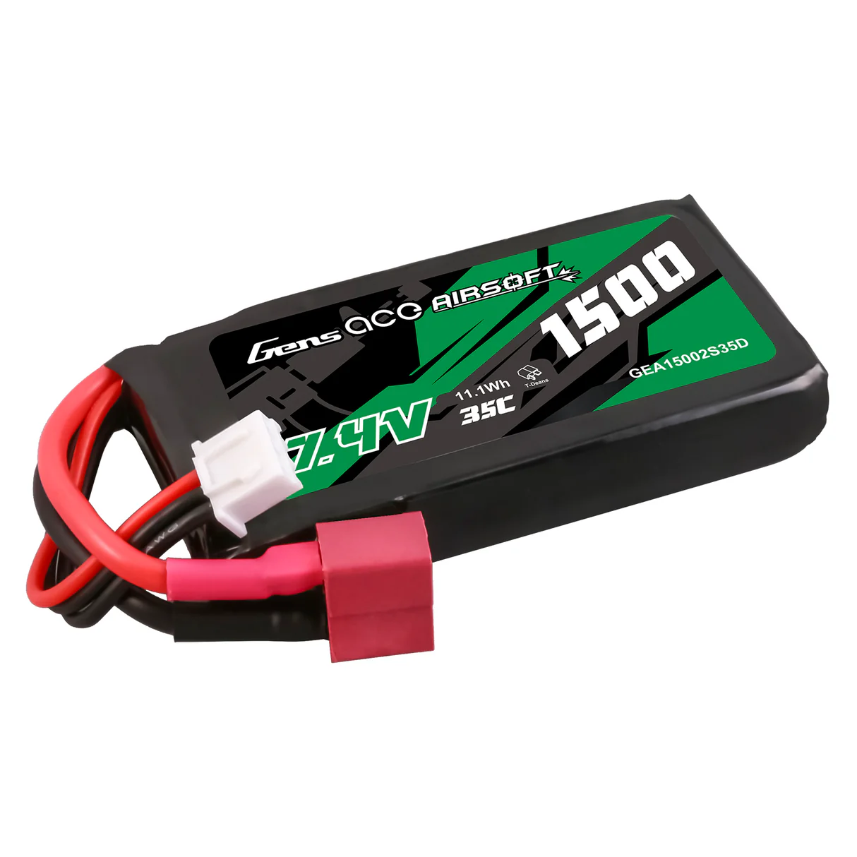 Gens Ace 35C 1500mAh 2S1P 7.4V Peq Type mit T-Stecker