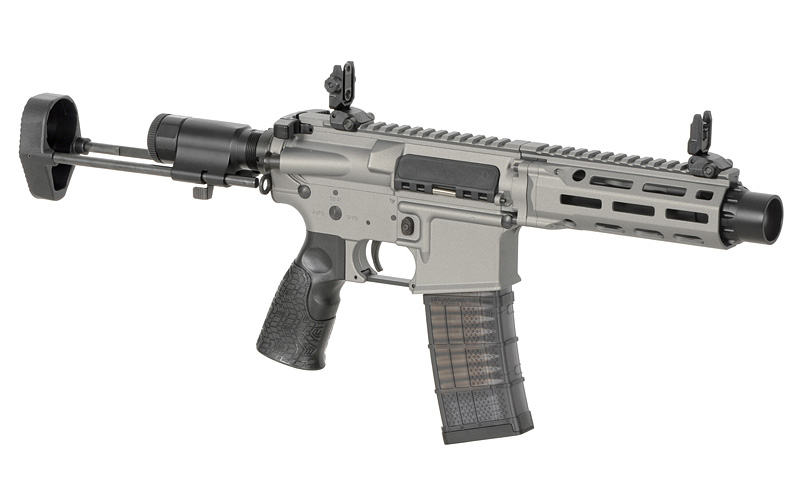 Daniel Defense DDM4 PDW SBR max. 0,5J AEG mit ESHOOTER ETU, Silbergrau 