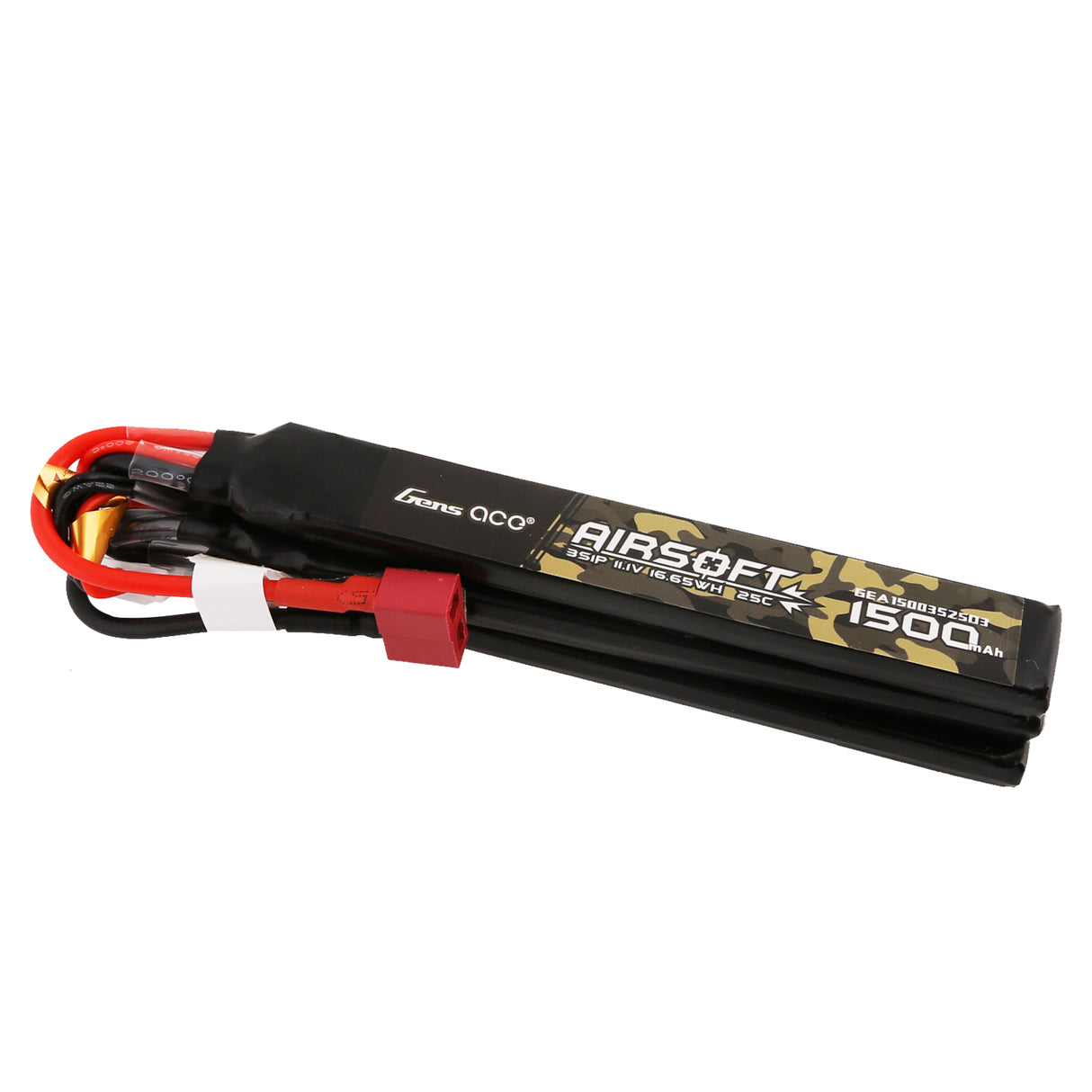 GensAce 25C 1500mAh 3S1P 11.1V, Tripple-Sticktype mit T-Stecker