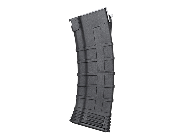 130rds AK74 Reinforced Polymer Midcap Magazin, Schwarz