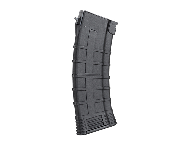 130rds AK74 Reinforced Polymer Midcap Magazin, Schwarz