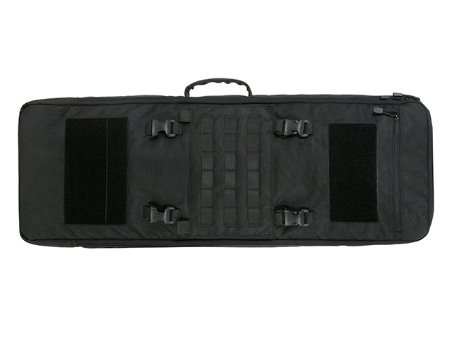 90cm Rifle Bag TRAVEL with Buckle Up Front Panel - Black [8FIELDS]