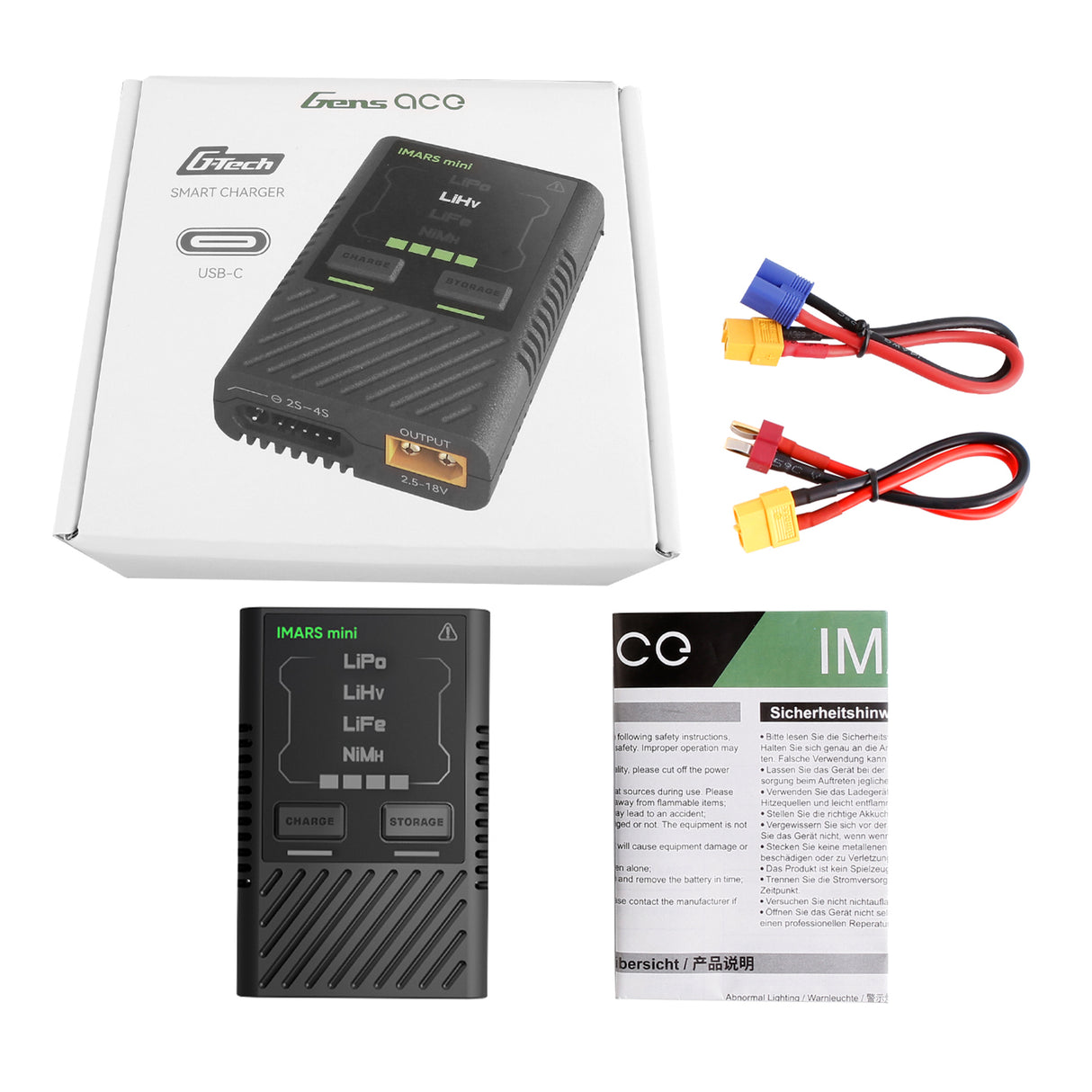 Kopie von Gens Ace iMars mini G-Tech USB-C 2-4S 60W RC-Akkuladegerät #1