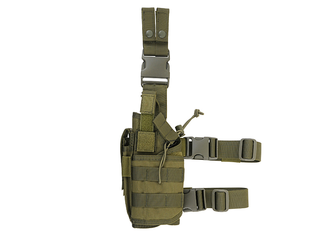 2-Ways Carrying Type Tactical Drop Leg Holster for left-handed - Olive [8FIELDS]