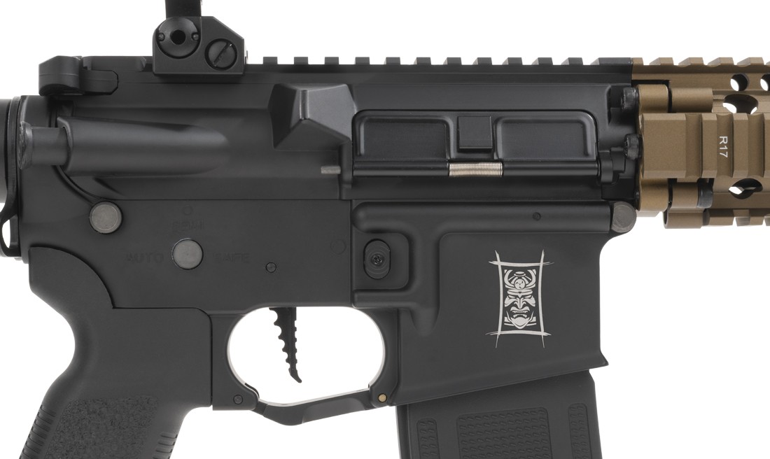 BUSHIDO JIN S-AEG mit ETU, FSWS&Speedtrigger, MapleLeaf HopUp-Gummi, TAN/BK