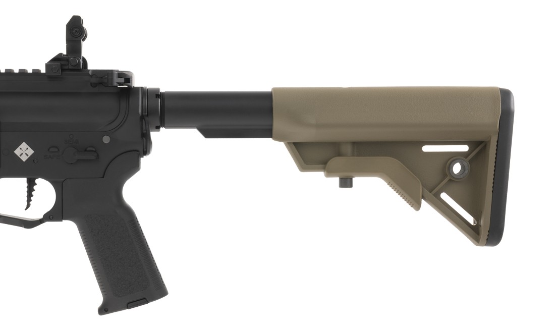 BUSHIDO JIN S-AEG mit ETU, FSWS&Speedtrigger, MapleLeaf HopUp-Gummi, TAN/BK