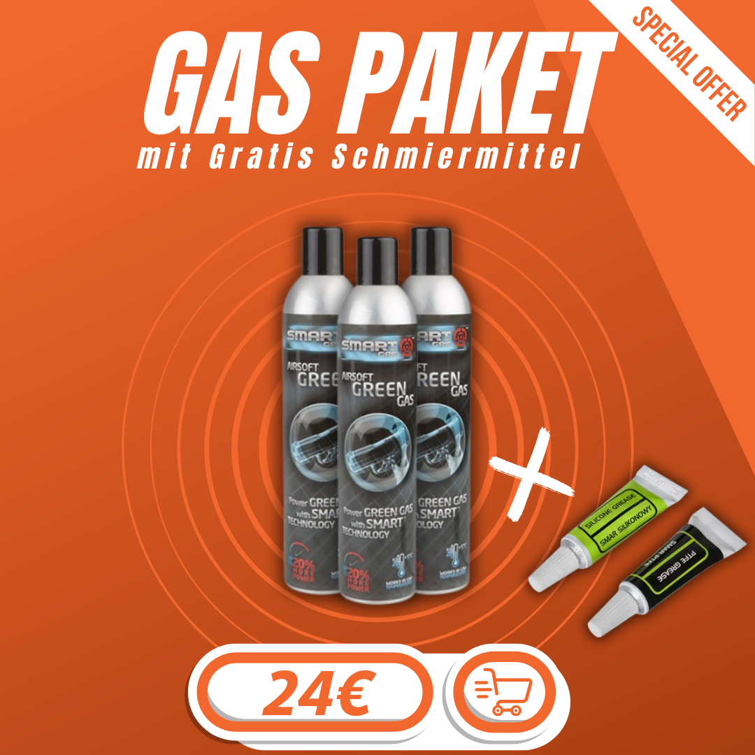 GreenGas Sparpaket mit Schmiermittel
