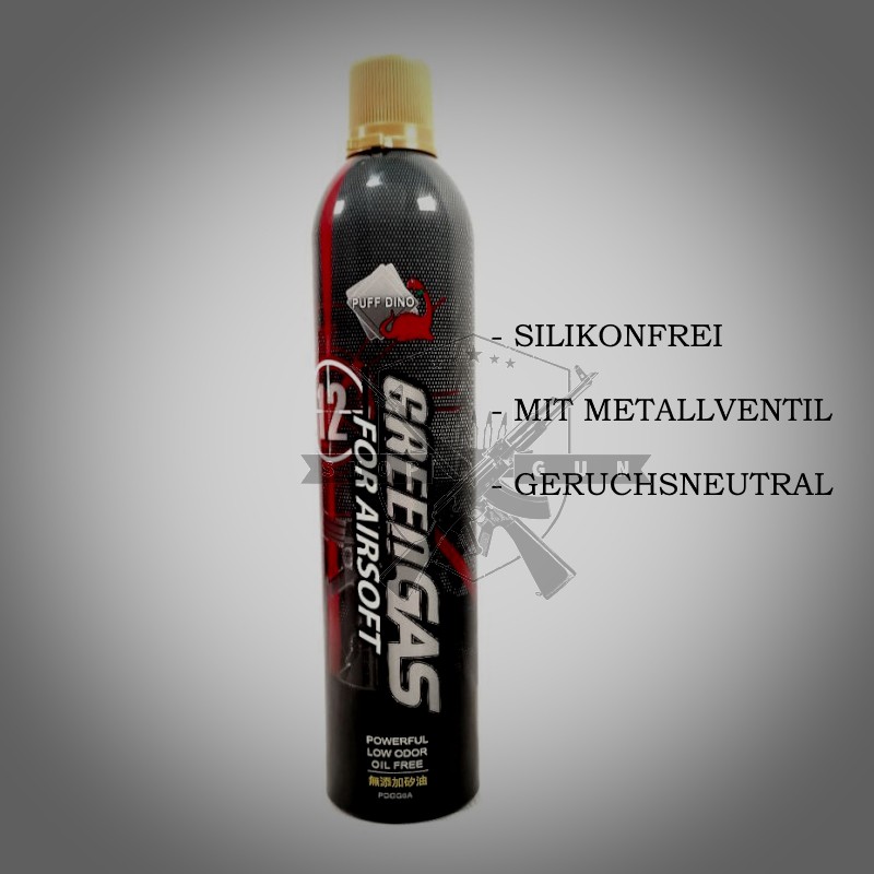 Puff-Dino 600ml Greengas SILIKONFREI