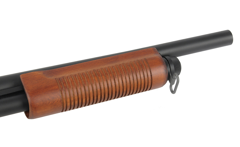 ST870 Pump Action Shotgun max. 0,5J Federdruck, Echtholz, kurze Version