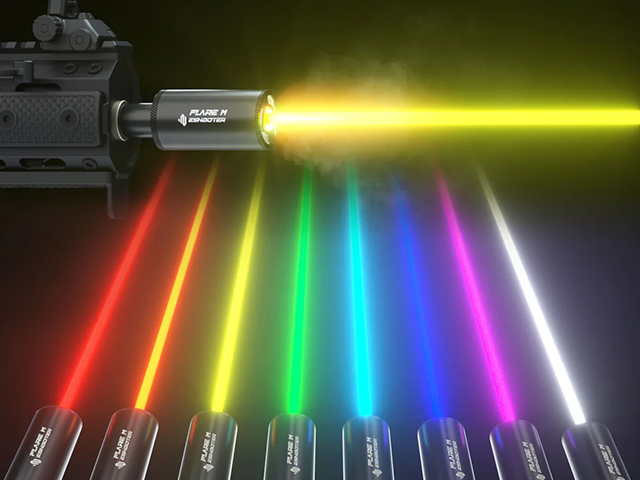 Flare M Tracer Unit mit Mündungsblitz