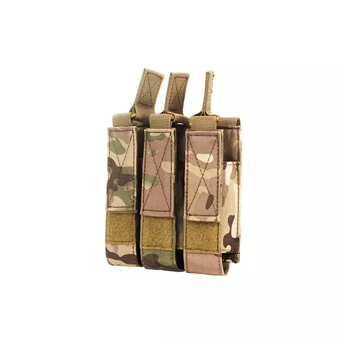 3er "offen mit Strapse" Magazinpouch "M5/M7/M9", für Molle&Gürtel (Multicamo)