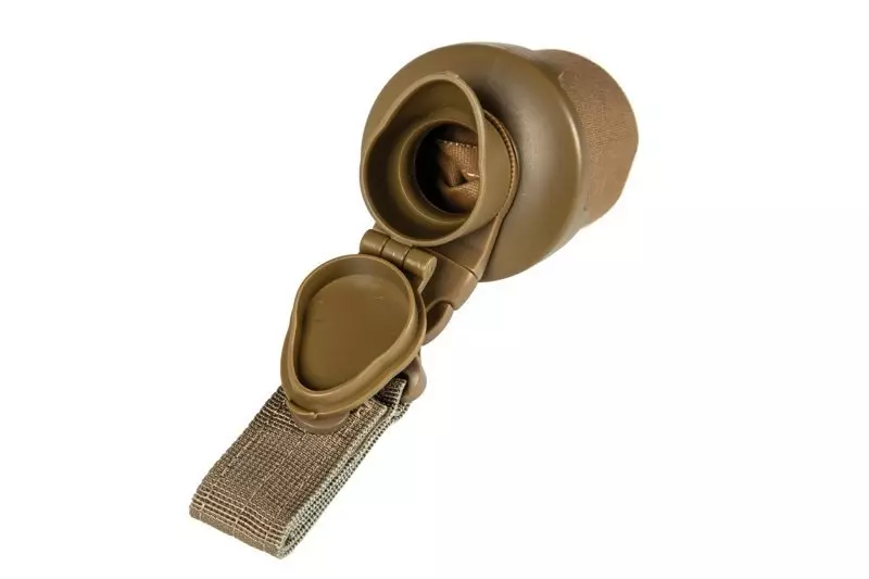 Kugelbeutel mit Flaschenkopf, faltbar mit Molleclip, TAN