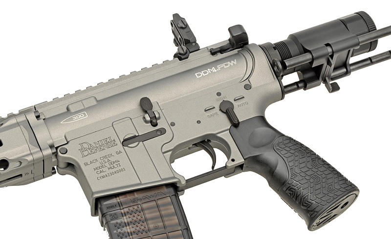 Daniel Defense DDM4 PDW SBR max. 0,5J AEG mit ESHOOTER ETU, Silbergrau 