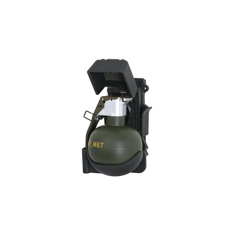 Schnellziehpouch für und mit Dummy-Granate "M67 Frag", schwarz