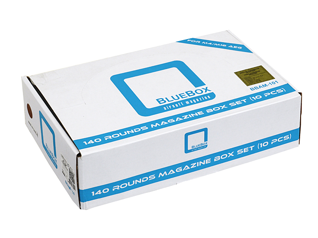 [10er Box] Guarder Bluebox 140rds Midcap-Magazine für 416/SCAR16/AR15, TAN