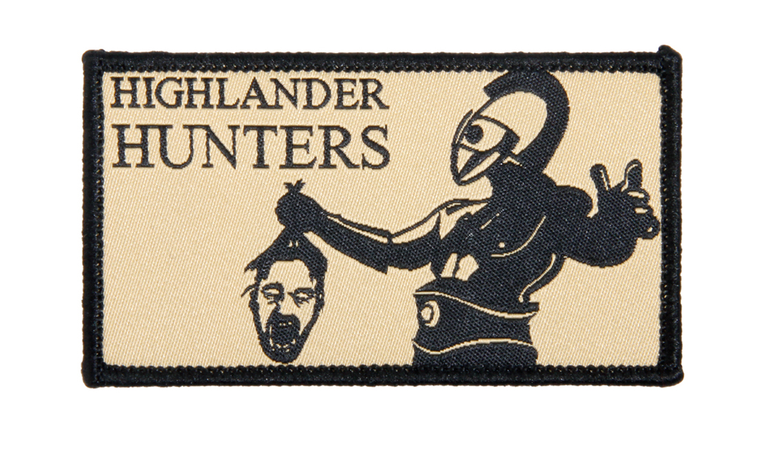 "Highlander-Hunters"-Patch, TAN&Eckig