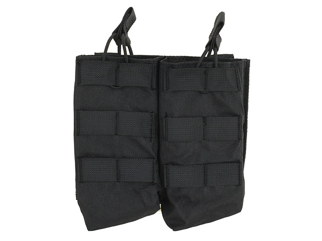 Open Top Double 7.62x39 AK Mag Pouch - Black [8FIELDS]