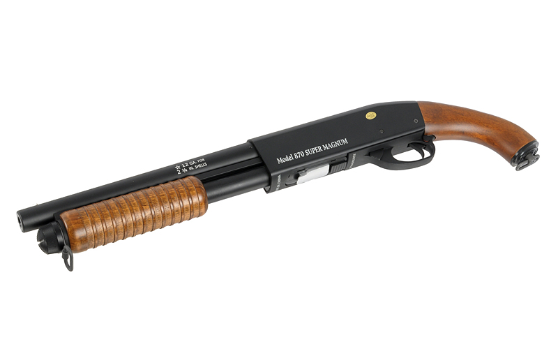 ST870 Pump Action Shotgun max. 0,5J Federdruck, Echtholz, Pistolengriffvariante