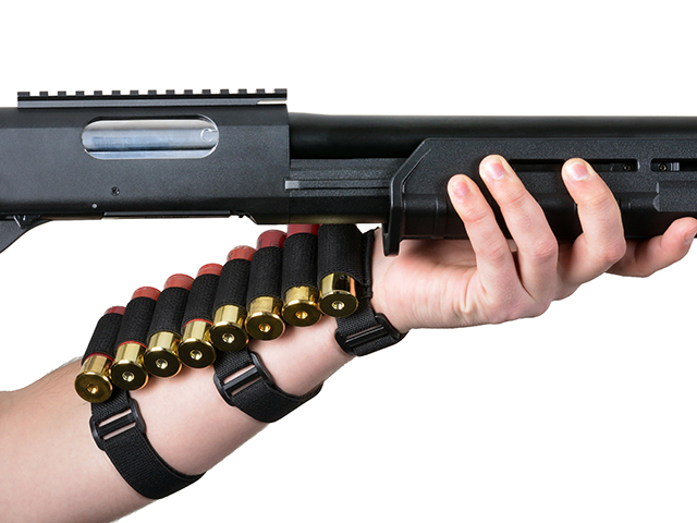 Arm shotshell pouch for 8 rounds - Black [8FIELDS]