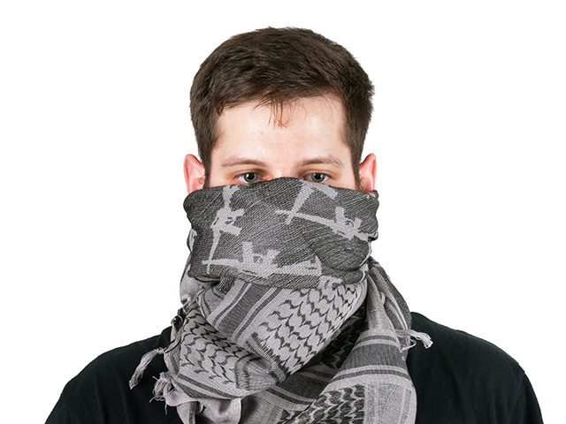 M16 Pattern Shemagh Scarf - Olive